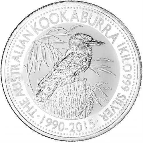 2015 Australian Kookaburra 1kg Silver Bullion Coin  reverse image