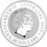 2015 Australian Kookaburra 1kg Silver Bullion Coin  obverse image