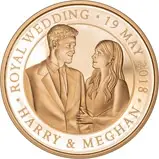 2018 UK Coin £5 / Crown Gold Proof Royal Wedding - Harry and Meghan