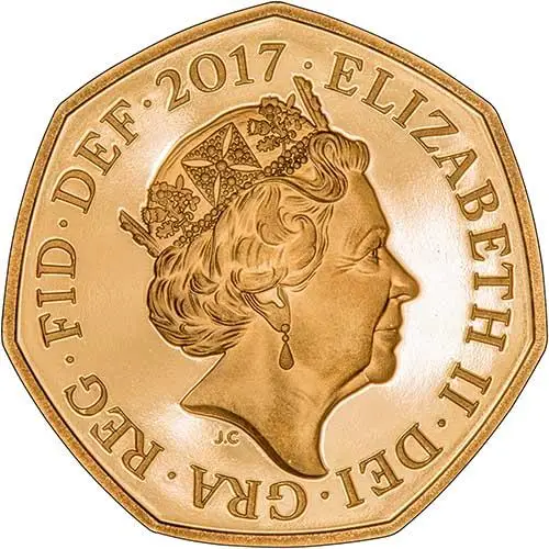 2017 UK Coin 50p Gold Proof Sir Isaac Newton 24382