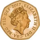 2017 UK Coin 50p Gold Proof Sir Isaac Newton 24382