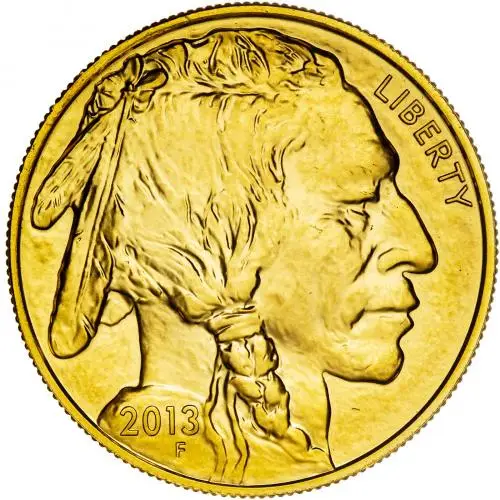 2013 Gold Uncirculated 1 Ounce Buffalo  Coin Single United States of America obverse
