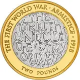 2018 UK Coin £2 Silver Proof Piedfort - First World War Armistice