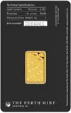 5g Gold Bar Perth Mint Kangaroo New 21723