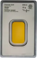 10g Gold Bar Heraeus Pre-Owned 72