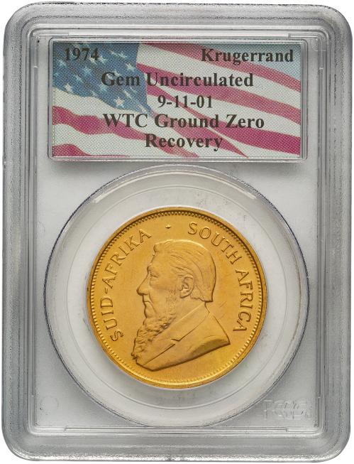 1974 1 oz Gold Krugerrand Bullion Coin PCGS UNC | Chards