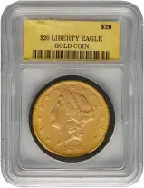 1892 Gold Double Eagle Slabbed Coin Liberty Coronet Head San Francisco Mint