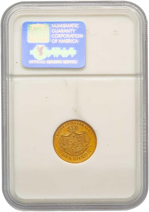 1883 Sweden Gold 10 Kronor NGC MS-66 Coin | Chards