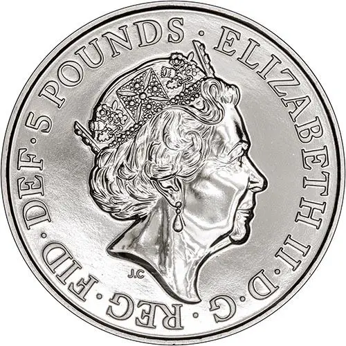 2018 UK Coin £5 / Crown BU Sapphire Coronation of Queen Elizabeth II 24933