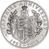 2018 UK Coin £5 / Crown BU Sapphire Coronation of Queen Elizabeth II
