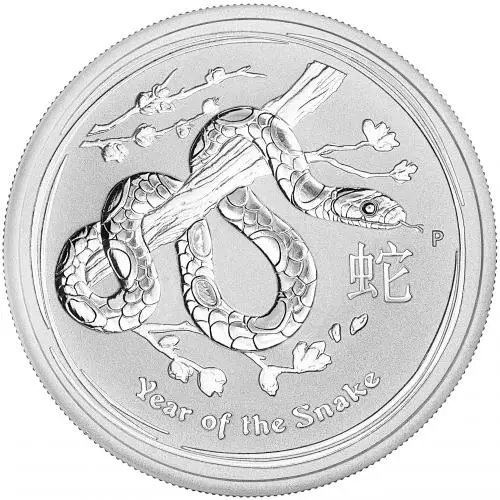 2013 Australian Lunar Year of the Snake 0.5 oz Silver Coin reverse