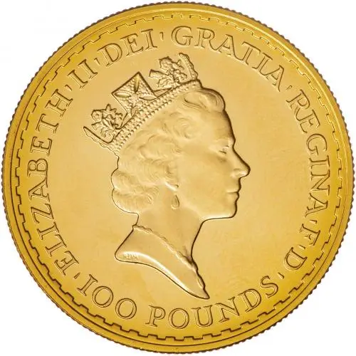 1992 1 oz Gold Coin Britannia Bullion obverse
