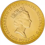 1992 1 oz Gold Coin Britannia Bullion obverse