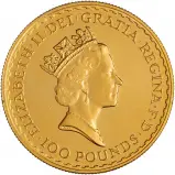 1995 1 oz Gold Britannia Bullion Coin obverse