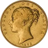 1843 Gold Sovereign Victoria Young Head Shield London Fine Unusual 3 20766