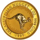 1997 Gold 1 oz Kangaroo Nugget $100 Perth Mint Bullion Coin
