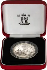 1999 Silver Proof Solar Eclipse £2  Coin Single Alderney display