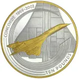2003 Concorde Silver Proof £10 Coin - Alderney - Pre-Owned