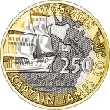 2018 UK Coin £2 BU 250th Anniversary the Voyage of Captain James Cook