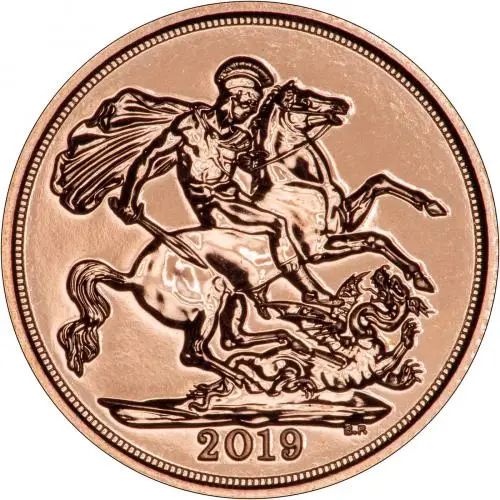 2019 Gold Sovereign Bullion In Gift Box Reverse