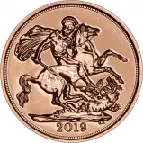 2019 Gold Sovereign Bullion In Gift Box Reverse
