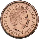 2010 Gold Quarter Sovereign Bullion Coin obverse