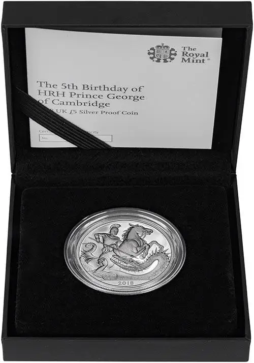 2018 UK Coin £5 / Crown Silver Proof Prince George's 5th Birthday 21959