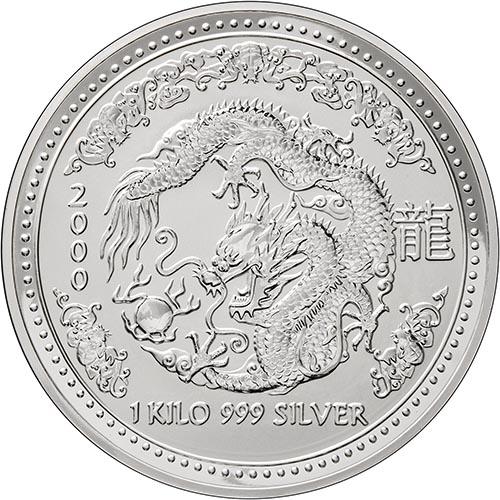 2000 Silver Year of the Dragon 1 kg Bullion Coin | Chards