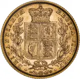 1870 Gold Sovereign Victoria Young Head Shield London