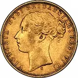 1873 Gold Sovereign Victoria Young Head St George Melbourne 21149