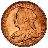 1896 Gold Sovereign Victoria Old Head London 22272