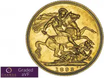 1893 Gold Sovereign Victoria Jubilee Head Melbourne