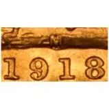 1918 Gold Sovereign George V Melbourne 20817