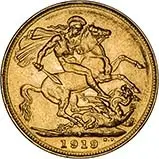 1919 Gold Sovereign George V Sydney