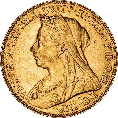 1901 Gold Sovereign Victoria Old Head London 21622