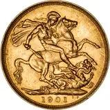 1901 Gold Sovereign Victoria Old Head London