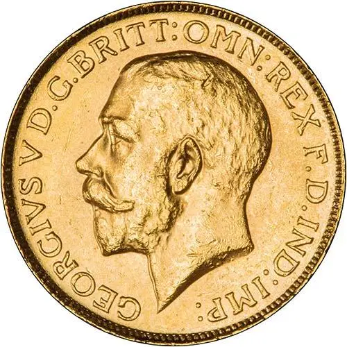 1919 Gold Sovereign George V Canada 23989