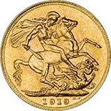 1919 Gold Sovereign George V Canada