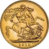 1919 Gold Sovereign George V Melbourne