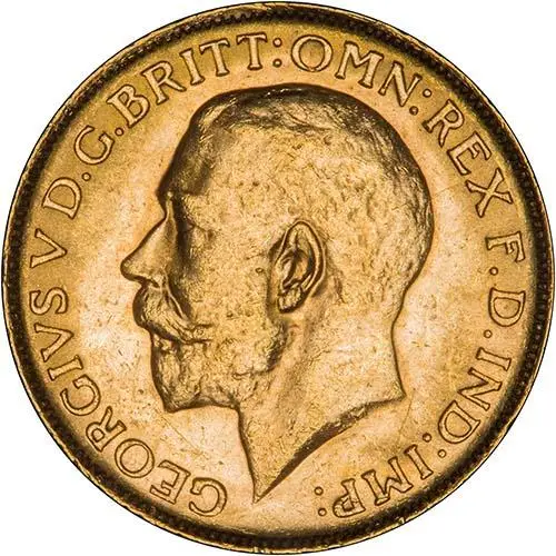 1919 Gold Sovereign George V Perth 25251