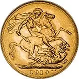 1919 Gold Sovereign George V Perth