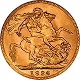 1920 Gold Sovereign George V Perth 22355