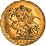 1922 Gold Sovereign George V Perth
