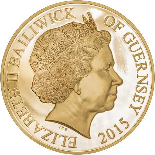 2015 Guernsey Reflections of a Reign Gold Proof £10 Coin Obverse