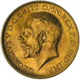 1928 Gold Sovereign George V South Africa obverse