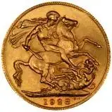 1928 Gold Sovereign George V Perth