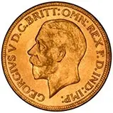 1929 Gold Sovereign George V South Africa Obverse