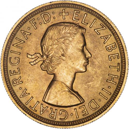 1957 Gold Sovereign Elizabeth II the Royal Mint Chards