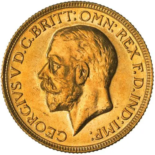 1930 Gold Full Sovereign George V Perth obverse