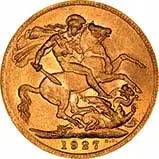 1927 Gold Sovereign George V South Africa
